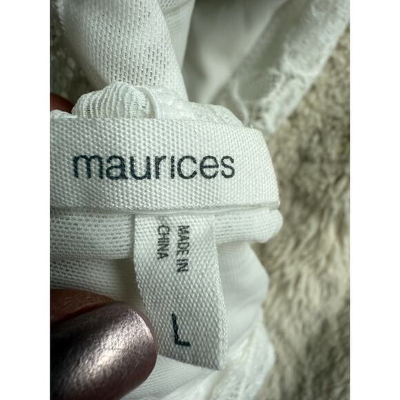 Maurices White Lace Bralet Size Large - Picture 4 of 4